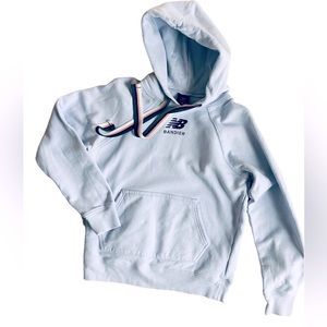 New Balance Bandier Collaboration Gray Purple Hoodie XS